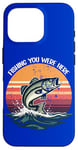 Coque pour iPhone 16 Pro Vintage Fishing You Were Here : des jeux de mots qui accrochent le cœur de papa