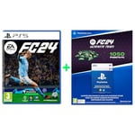 EA SPORTS FC 24 Standard Edition PS5 | Jeu Vidéo | Français + 10€ PlayStation Store Carte Cadeau pour EA SPORTS FC 24 Ultimate Team | FC Points | Compte français