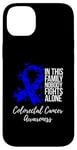 iPhone 14 Plus Family Support Dark Blue Ribbon Colorectal Cancer Awareness Case