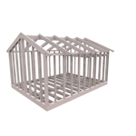 Byggstomme Attefallshus 22° 6000x4766 mm med Loft