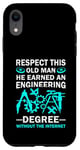 Coque pour iPhone XR Respect This Old Man He Earned An Engineering Degree Drôle