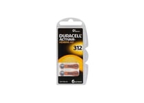 Duracell A312 hörapparatsbatterier - 6 st