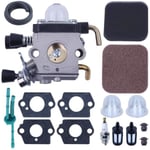 FS85 Förgasare med Luftfilter Kit Kompatibel med Stihl FS75 FS80 FS85 HS75 HS80 HS85 HL75 FH75 HT70 HT75 KM80 KM85 SP80 SP85