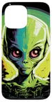 Coque pour iPhone 13 Pro Max Tête d'extraterrestre verte mignonne visage OVNI || Alien