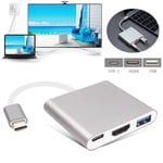 Nouveau Type C USB 3.1 àUSB3.0 USB-C 4K Adaptateur HDMI 3 en 1 Hub pour Apple MacBook