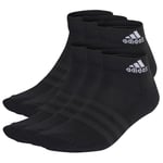 adidas Ankelsokker Cushioned Sportswear 6-pack - Sort/hvit, størrelse 34-36