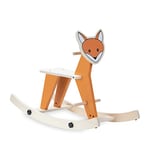 hauck Animal a Bascule Rock N Swing, Cheval Bascule Bois (Certifié FSC®), dès 18 Mois, Base Convertible en Fonction Fixe - Fox