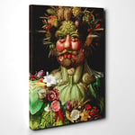 Big Box Art Giuseppe Arcimboldo Rudolf II as Vertumnus Canvas Wall Art Print Ready to Hang Picture, 30 x 20 Inch (76 x 50 cm), Multi-Coloured