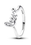 Pandora Moments non-stackable Handwritten Love Ring Sterling silver ring 193058C00-54