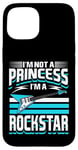 Coque pour iPhone 15 Je ne suis pas une princesse, je suis une rockstar, guitariste Rock n Roll