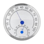 Thermomètre Hygromètre Analogique En Acier Inoxydable Thermomètre Intérieur Extérieur Hygromètre Étanche Grand Thermomètre Météo Résistant À La Chaleur (Sans Support)