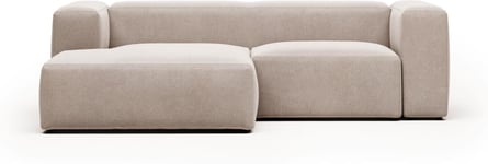 Blok, Chaiselong sofa, Venstrevendt, beige, H69x240x174 cm, stof
