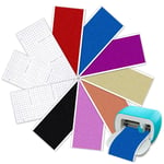 Smart Vinyl Permanent - Lot de 7 films de transfert - En vinyle holographique - Avec 3 films de transfert - Pour Cricut Joy - Pour bricolage des tasses, voitures, bannières - Décoration - 14 x 30,5 cm