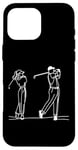 Coque pour iPhone 16 Pro Max Golf Club One Line Art Dessin Golf