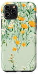 iPhone 11 Pro Cute Wildflowers Mint White Green Floral Pattern Case