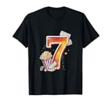 7th Birthday Movie Magic Popcorn Family Matching Costume T-Shirt