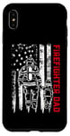 iPhone XS Max Father And Son Firefighter Dad USA American Flag Fathers Day Case