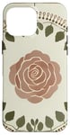 Coque pour iPhone 16 Pro Max Rose florale botanique style bohème, roses d'amour