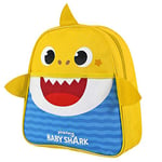 Sac a Dos Enfant Baby Shark - Petit Cartable Maternelle en Forme de Requin - Bagage Porte Jouet Enfant 2 - 5 Ans Jaune Bleu Rose Garderie - Sac Cadeau Fille Garçon Jardin d'enfants 29x27x10 cm (Jaune)