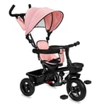 MoMi TELDE Tricycle pour Enfants 5en1, Tricycle avec siège pivotant à 360°, avec Une Ceinture de sécurité à 3 Points, Repose-Pieds, Pare-Soleil