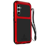 Coque Love Mei pour Samsung A34 5G Intégrale Antichoc Antichute Etanche Rouge