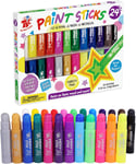 24 Classic Colors Washable Non-Toxic Paint Sticks for Kids & Students - TBC Craf