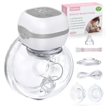 Jheppbay Electric Breast Pump Wearable - Handsfree Breast Pump Electrical, 12 Levels 3 Modes, Painless Low Noise, BPA Free