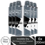 Dove Anti-Perspirant Men+Care Advanced 72H Protection Deodorant 200ml, 6 Pack