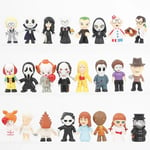 24Pcs/Set Horror Movie Halloween Figures Chucky Freddy 2'' Model Toys Gift