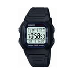 Casio Dual Time Alarm Watch Black W-800H-1AVES