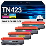 TN423 Toner Cartridges Compatible for Brother TN-423 Toner Multipack TN421 TN-421 for Brother MFC-L8690CDW HL-L8260CDW DCP-L8410CDW HL-L8360CDW MFC-L8900CDW(Black, Cyan, Magenta, Yellow, 4 Pack)