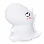 InnioGIO GIOdino, Veilleuse pour Enfant Motif Dinosaure, Lampe Bébé en Silicone Souple, 8 Couleurs Alternatives, Rechargeable par Câble Micro-USB, Accessoire pour Chambre, Aide à l'Endormissement