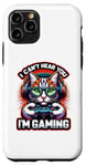 Coque pour iPhone 11 Pro Chat gamer rétro avec casque : Can't Hear You, I'm Gaming!