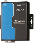 MOXA NPort serieportsserver  1 port  RS-232/422/485  RJ45  PoE  sv/blå