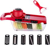 7-in-1 Mandoline Vegetable Slicer, Multifunctional Veg Chopper with 6... 