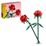 LEGO Les Roses - Set de Fleurs Artificielles pour Filles et Garçons Dès 8 Ans, Compatible avec Bouquet de Fleurs (10280), Cadeau pour Enfants et Adolescents, Décoration de Maison 40460