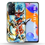 Coque pour Xiaomi Redmi Note 11 Pro / 11 Pro 5G Manga Dragon Ball Sangoku Blanc