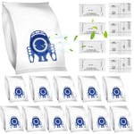 12 Vacuum Cleaner Bags for Miele Vacuum Cleaner, Dust Bags for Miele Classic C1, Complete C2 C3, S400i, S600, S800, S2000, S5000, S8000 Series w/8 Filters