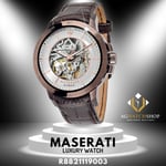 MASERATI INGEGNO AUTOMATIC SKELETON DIAL Brown MEN'S WATCH R8821119003