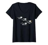 Womens Professional Troll Sperm Cell V-Neck T-Shirt