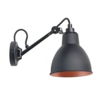 104 Vegglampe Svart/Svart/Kobber - Lampe Gras