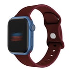 VIGTMO Bracelet Compatible avec Apple Watch 42mm 44mm 45mm, Bracelet de Remplacement Sport Compatible avec iWatch Series 7 6 5 4 3 2 1 SE(Bordeaux)