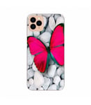 Coque Iphone 11 PRO Papillon rose fushia butterfly