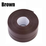 Bande Adhésive Étanche pour Bancs de Cuisine,Seau,Douche,Toilette,Évier,Mur,Coin,Baignoire - Type Brown-2.2cmx1m #A