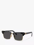 Miu Miu MU10ZS Women's Rectangular Sunglasses, Black/Gold