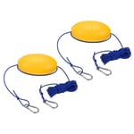 16FT Float Rope Tow Line, 2 Set Heavy Duty Buoy Ball Float Leash Blue