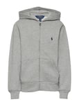 Ralph Lauren Kids Cotton-Blend-Fleece Hoodie Grå