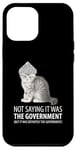 iPhone 12 Pro Max Conspiracy Cat in Tin Foil Hat Government Case