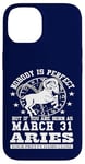 Coque pour iPhone 14 Zodiac Bélier 31 mars Horoscope drôle Fête d'anniversaire