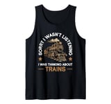 Thinking About Trains Model Railroad Conductor Wagon Train Tank Top